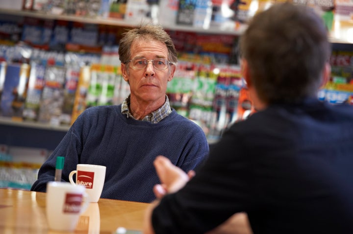 Kim Stanley Robinson photographed at a book talk in 2012. 