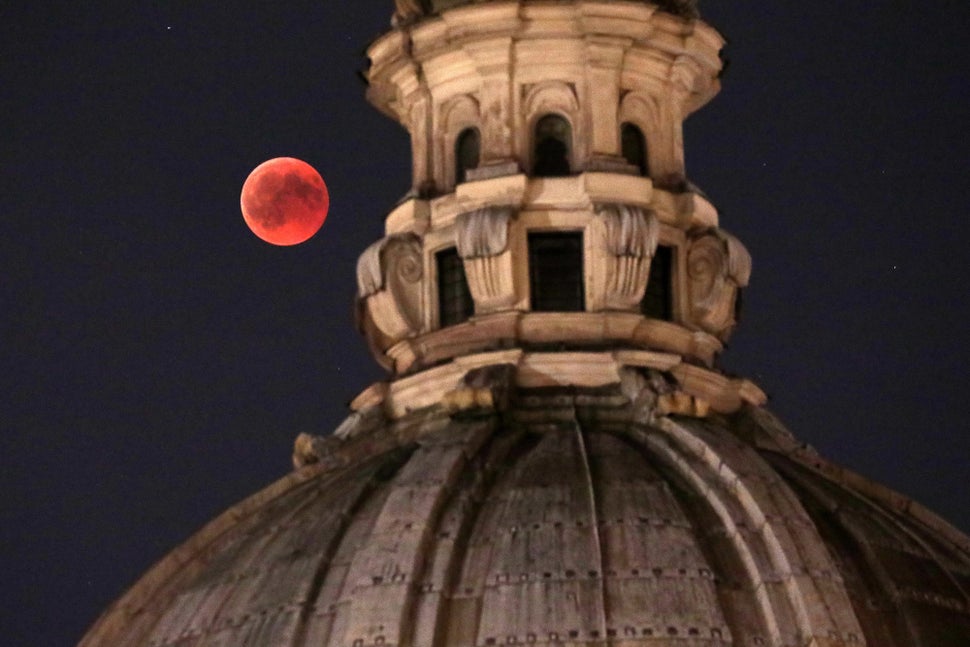 Over the church of San Giuseppe Falegname in Rome.