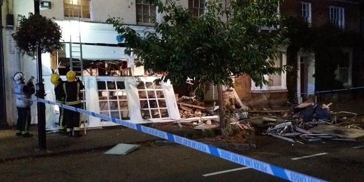 Barclays Bank in Olney, near Milton Keynes, was left devastated after Sunday's early morning raid.