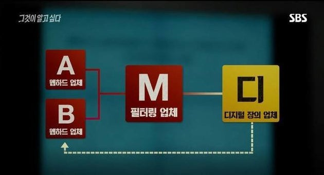 디지털 성범죄 영상 유통산업을 보도한 SBS '그것이 알고싶다' 방송 캡처. 웹하드 업체가 불법 촬영물 유통을 방조하는 걸 넘어 직접 유포에 개입했다는 의혹이 제기됐으며, 특별수사단을 꾸려 국내 웹하드 업체를 수사해 달라는 청와대 청원도 나왔다.