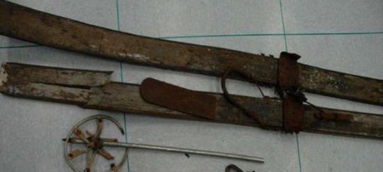 Some of the ski equipment Le Masne's remains were found with 