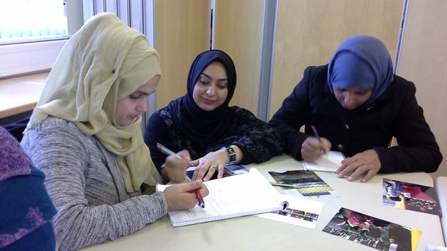 Women take part in a variety of classes to help them settle into life in the UK