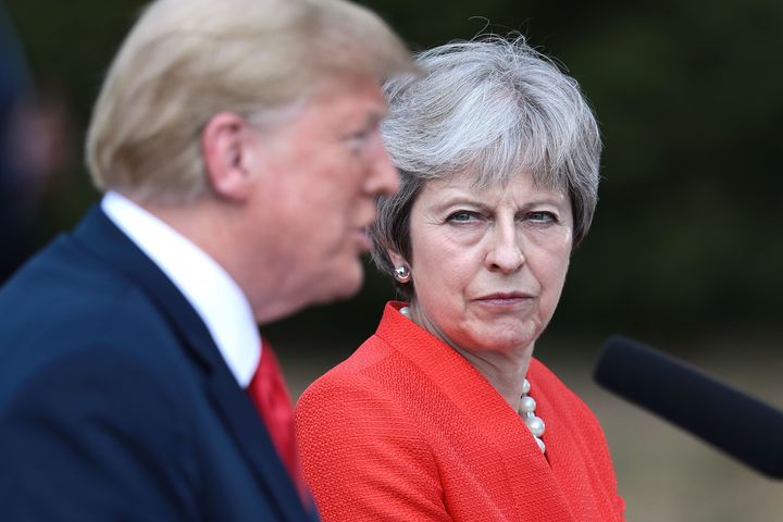 Theresa May disagreed with Donald Trump on immigration.