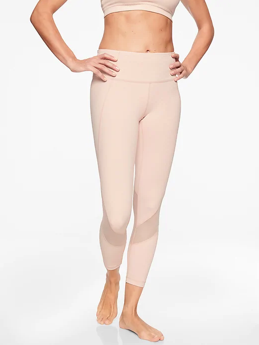 Athleta High Waisted Pink Crop Legging  Leggings are not pants, Legging, Tall  leggings