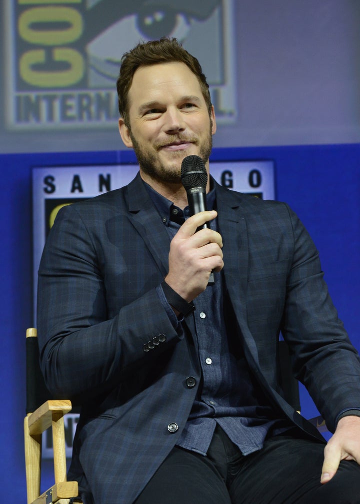  Chris Pratt speaks onstage during Comic-Con International 2018 in July.