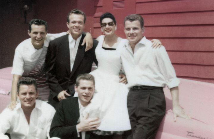 Scotty Bowers (top, second from left) with some of his friends and escorts. In Los Angeles after World War II, he ran a sex operation for Hollywood’s gay and bisexual elite.