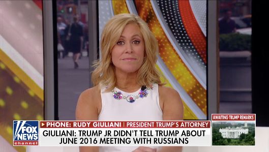   Fox News" Melissa Francis reacts to Rudy Giuliani's explanation for stating that President Donald Trump was not at a meeting 