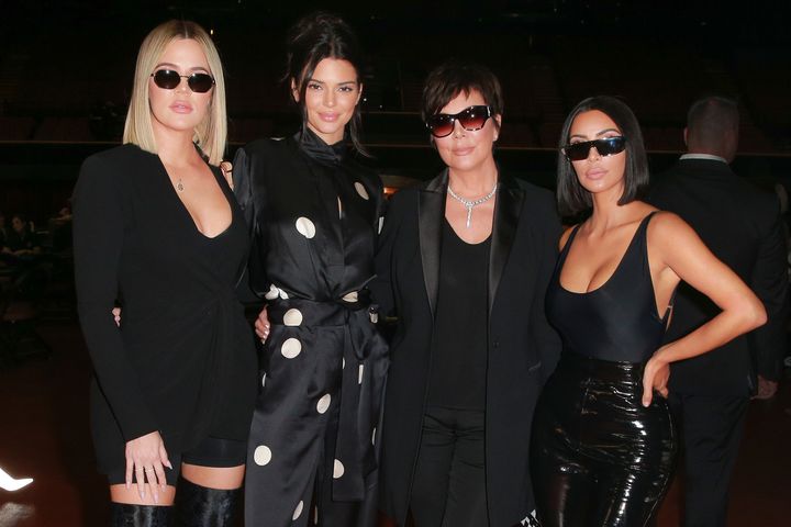 Khloe Kardashian, Kendall Jenner, Kris Jenner and Kim Kardashian West attend a charity poker tournament in Inglewood, California, on July 29, 2018.