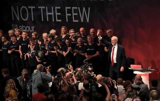 Jeremy Corbyn at the annual conference in Brighton