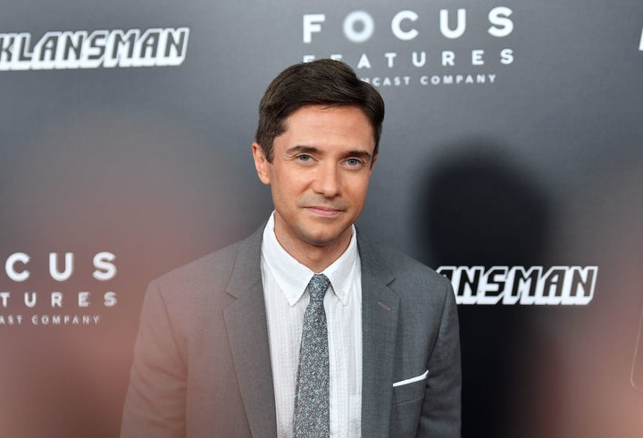 Topher Grace at the "BlacKkKlansman" New York premiere on July 30. 