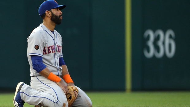 WASHINGTON, DC - JULY 31: Jose Bautista #11 of the New York Mets reacts against the Washington Nationals during the second inning at Nationals Park on July 31, 2018 in Washington, DC. (Photo by Patrick Smith/Getty Images)