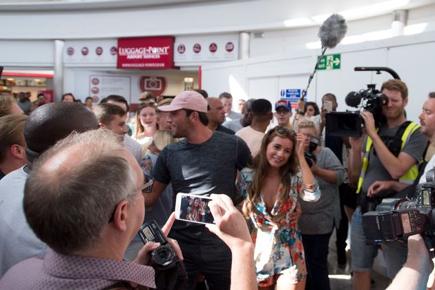 Dani and Jack received a warm welcome as they returned home on Tuesday