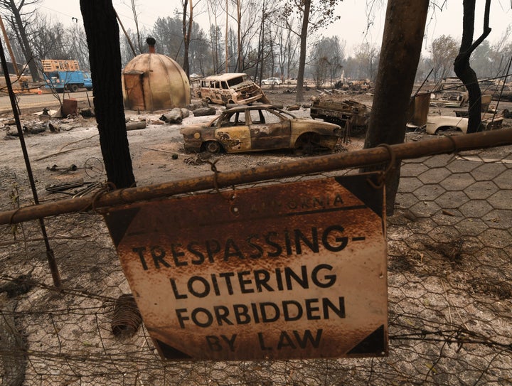 Property scorched by the Carr Fire, the largest of 17 active fires in California and the seventh biggest in the state’s history,