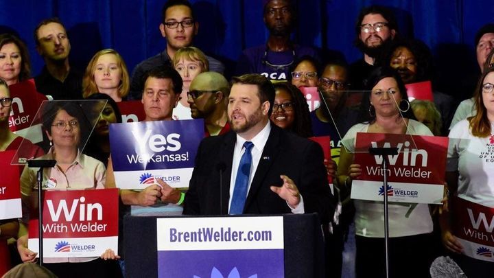 Brent Welder is one of the Democratic candidates vying for the chance to unseat Rep. Kevin Yoder (R-Kan.), considered one of the most vulnerable Republicans in Congress.