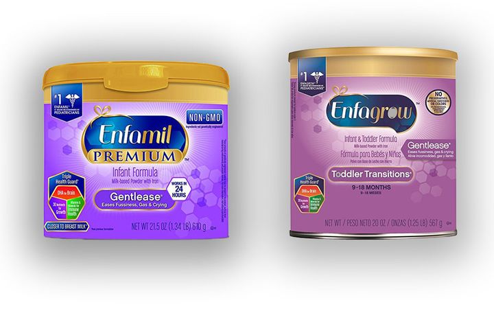 See the similar packaging of Enfamil infant formula and Enfagrow toddler formula from Mead Johnson.