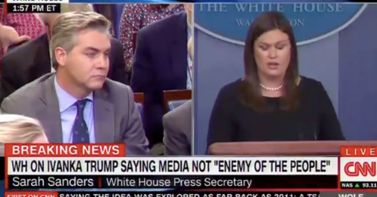 Sarah Huckabee Sanders Refuses To Say Press Isn't 'The Enemy Of The ...