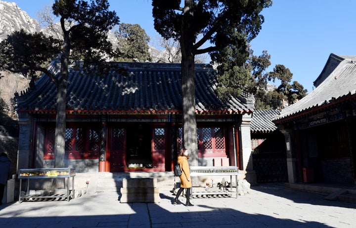 A general view of the Longquan Temple is seen on February 17, 2017 in Beijing, China. 