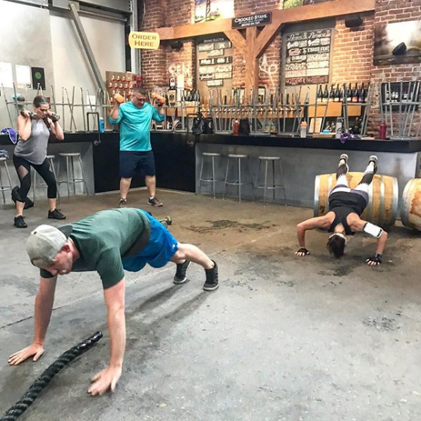 The Crooked Stave Taproom in Denver hosts Brewery Boot Camp classes, and attendees can work out, then drink discounted beer.