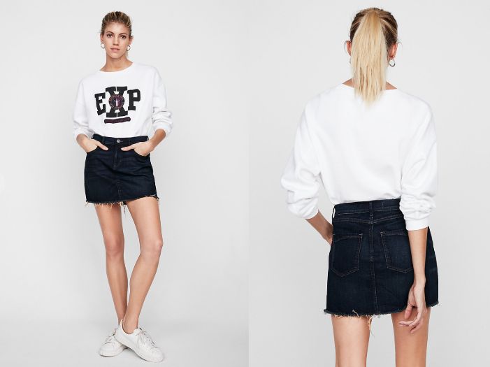 Jean skirt outfit | Skirt outfits, Denim skirt outfits, Jean skirt outfits