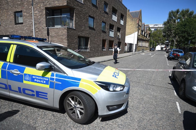 Police activity in Warham Street in Camberwell, south London, where Moscow17 rapper Incognito was killed.