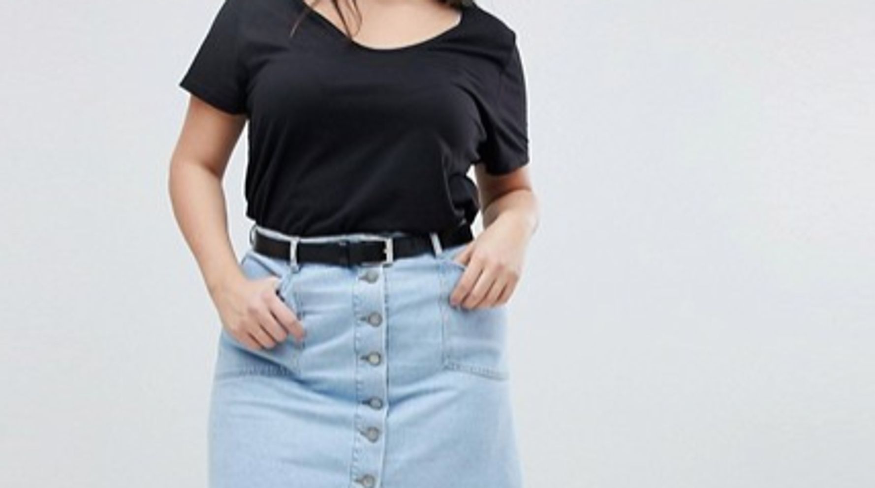 11 Flattering Plus-Size Denim Skirts For Women With Curves