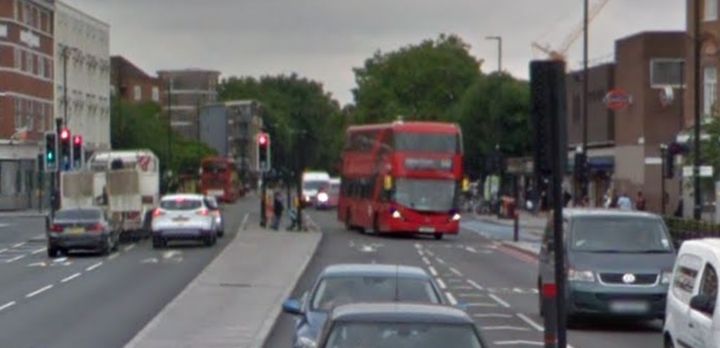 The woman was struck and died at the scene in Clapham Road, Stockwell (file picture) 