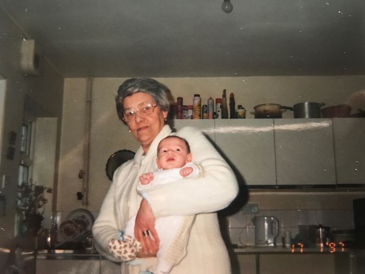 Alexa as a baby and her grandmother June. 