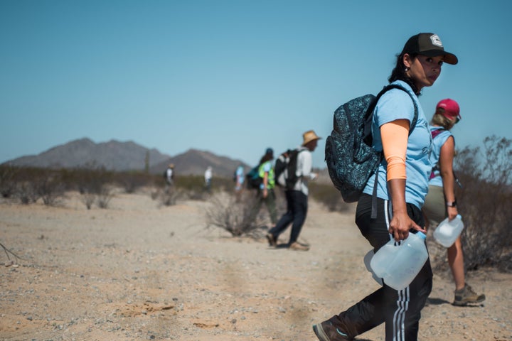 Activists left 125 gallons of water for migrants traveling through the desert.