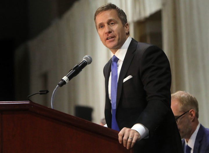 Former Missouri Gov. Eric Greitens (R) signed the state's right-to-work law before resigning this year under the threat of impeachment stemming from sexual misconduct allegations.