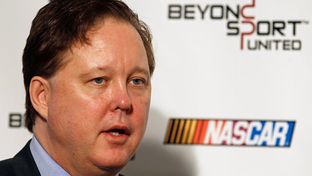 Brian France, chairman and chief executive of NASCAR, speaks during the Beyond Sport United summit at Yankee Stadium in New York November 13, 2012. REUTERS/Adam Hunger  (UNITED STATES - Tags: SPORT MOTORSPORT HEADSHOT)