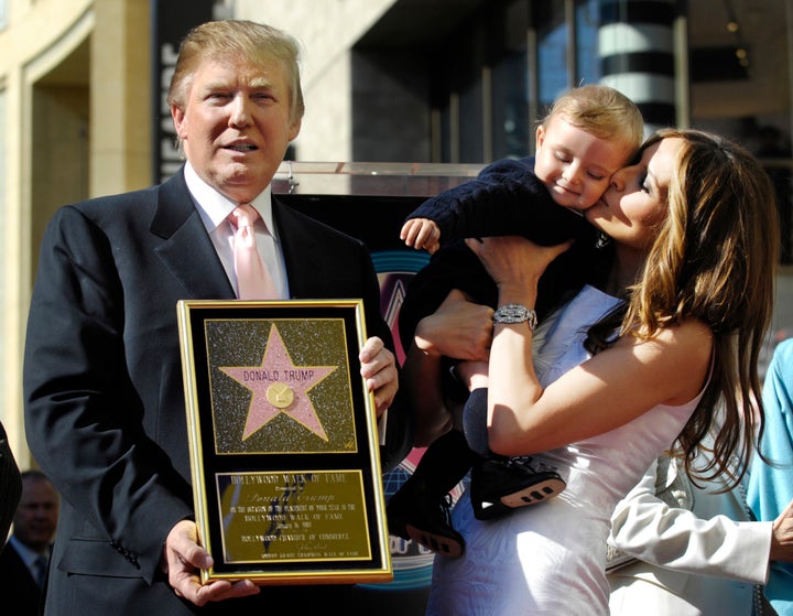 Trump's star was placed in 2007 for his work on the Miss Universe pageant.