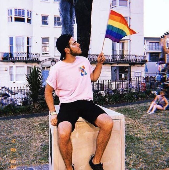 Alfie Deyes angered fans by posting this picture at Brighton Pride