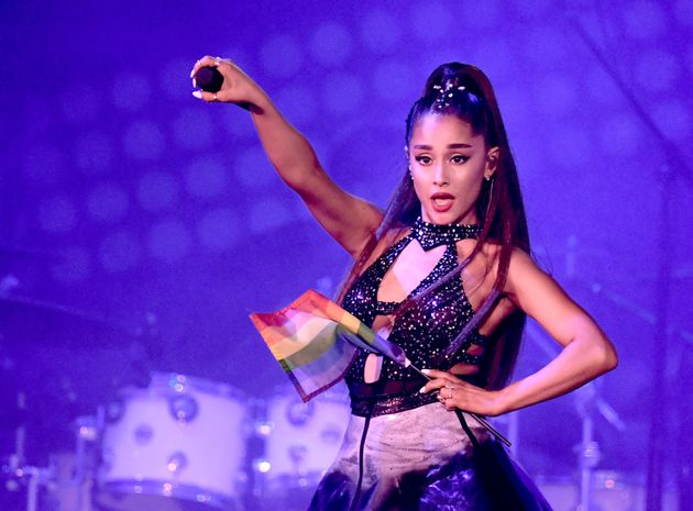 Ariana Grande performing in June 