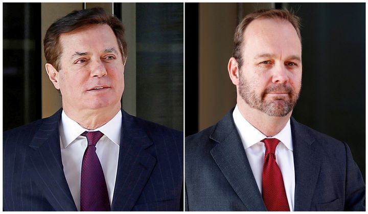 In testimony Tuesday, Rick Gates (right) detailed various schemes he engaged in while working for Paul Manafort (left).