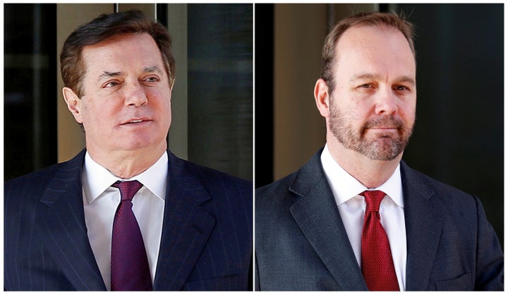 In testimony Tuesday, Rick Gates (right) detailed various schemes he engaged in while working for Paul Manafort (left).