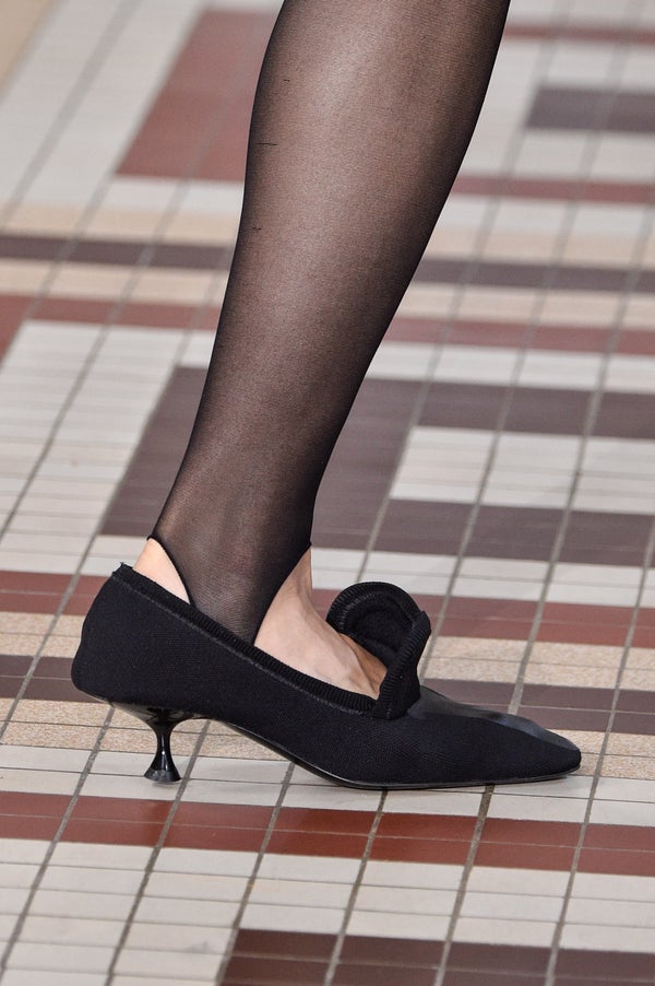 Acne Studios sent models down the runway in kitten heels during the brand's spring/summer 2019 show on July 1.&nbsp;