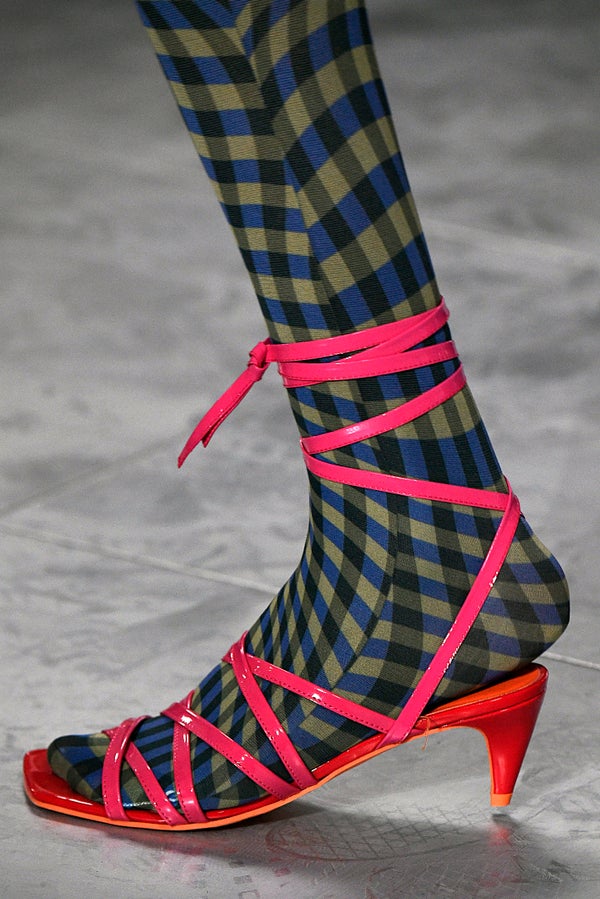 These strappy kitten heel sandals are from Molly Goddard's fall/winter 2018/2019 show on Feb. 17.