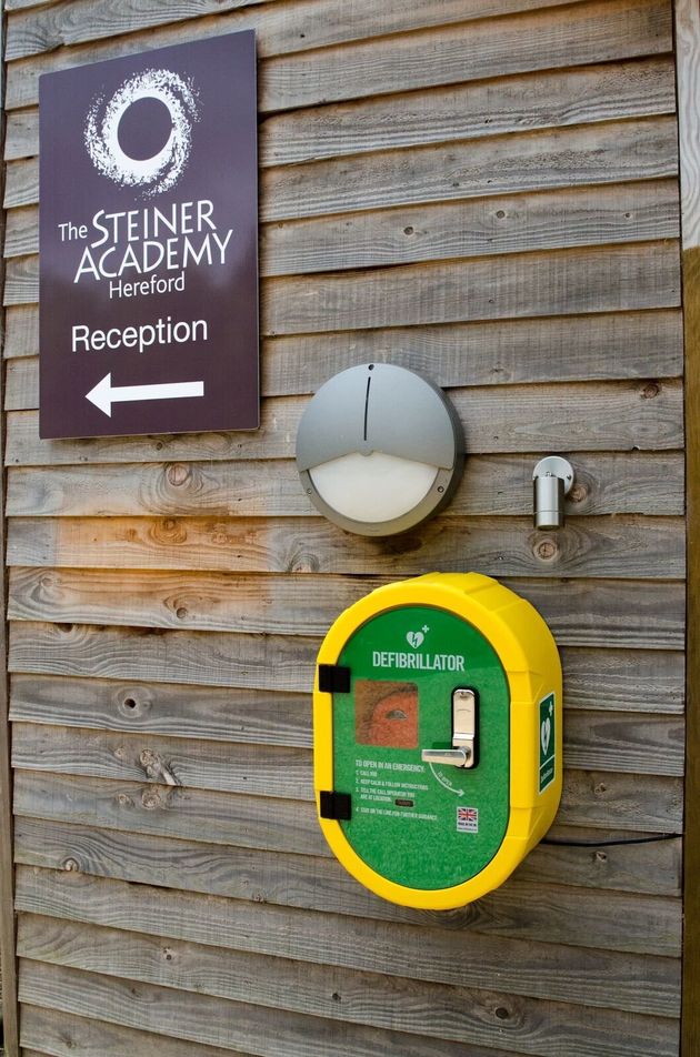 The public defibrillator was delivered to Ethan’s school two days before the 15-year-old collapsed. 