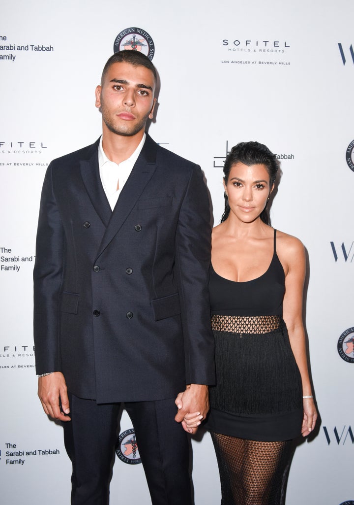 Younes Bendjima and Kourtney Kardashian attend SAMS Benefit for Syrian Refugees.