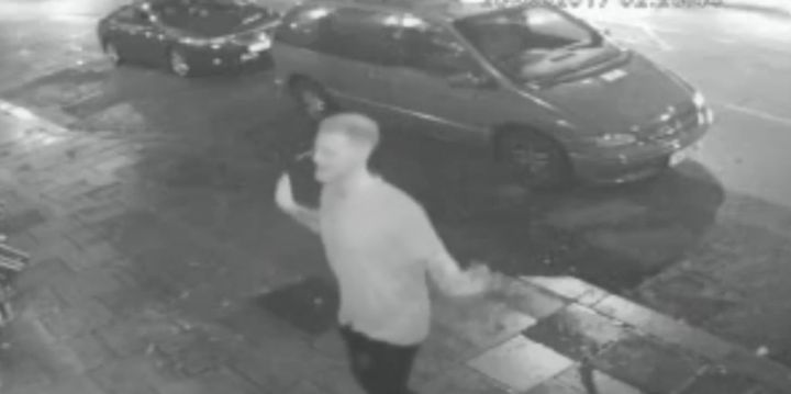 CCTV footage of Stokes outside Mbargo nightclub 