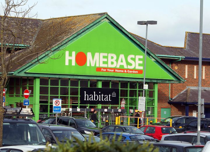 A general view of a Homebase store in Guildford, Surrey. The chain is set to offload 60 stores in a bid to survive.
