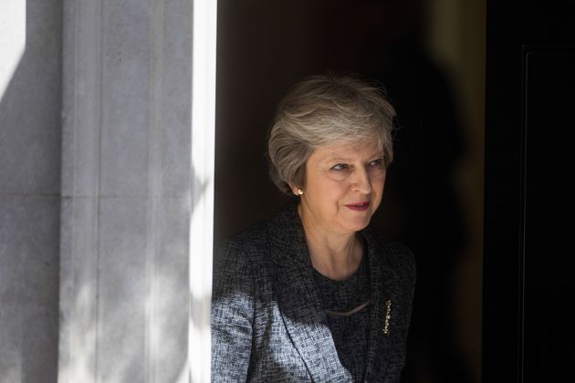 Theresa May leaves number 10 Downing Street 