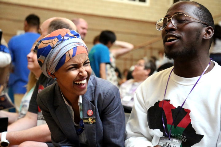 Minnesota state Rep. Ilhan Omar (left), a Democrat, hopes to be one of two Muslim women elected to Congress this year.