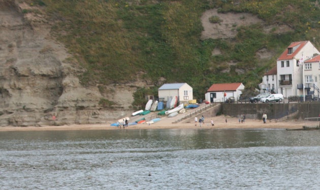 Staithes harbour in North Yorkshire.