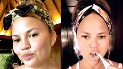 Looks We Love: Chrissy Teigen's 'Headband Of The Day'