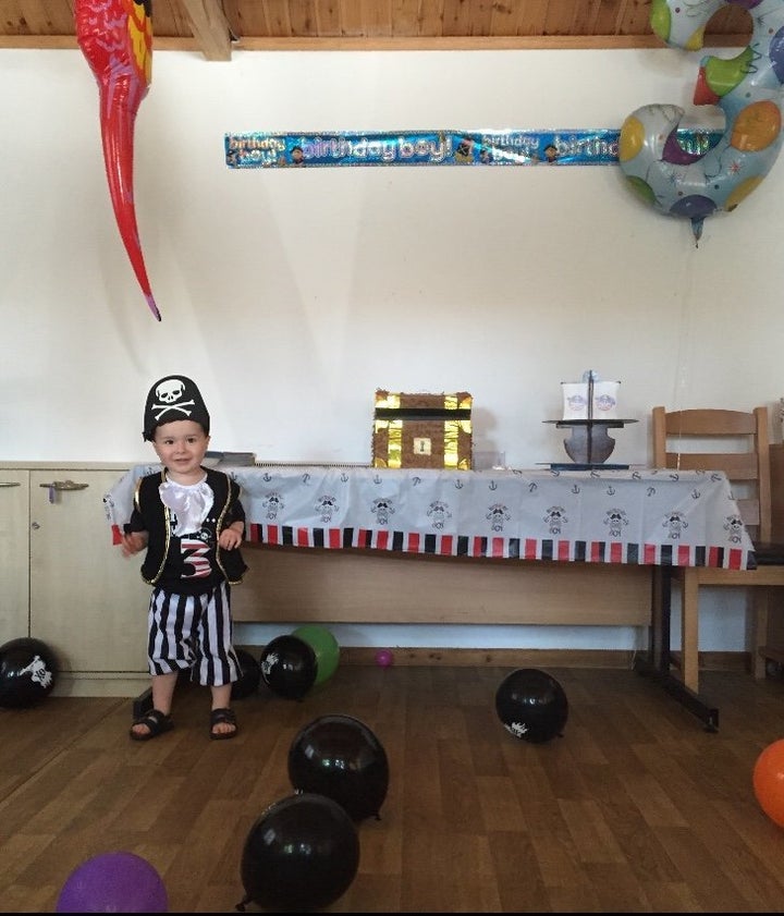 The happy birthday boy.