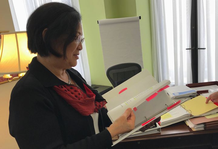 Hirono spends most of her days reading through big binders of records on Brett Kavanaugh. It sounds god-awful.