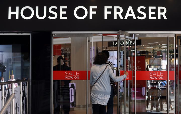 House of Fraser has cancelled all orders placed online