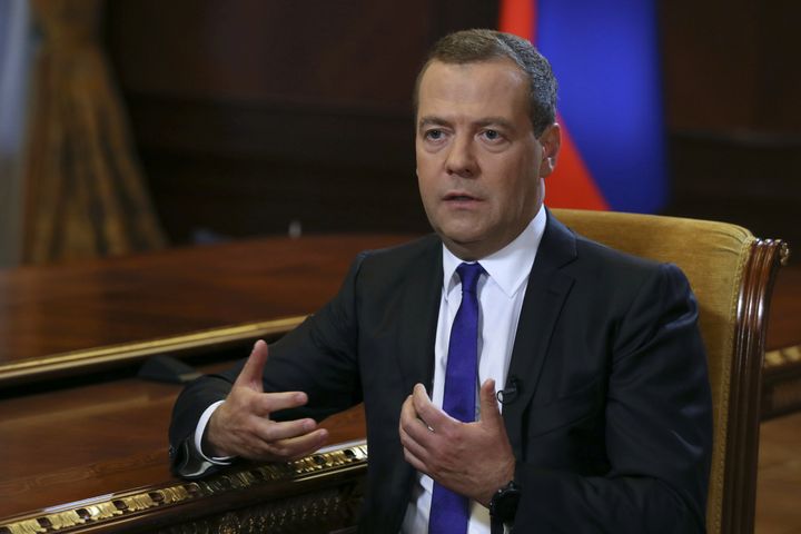 Russian Prime Minister Dmitry Medvedev blasted proposed curbs on the operations of several state-owned Russian banks in the United States.