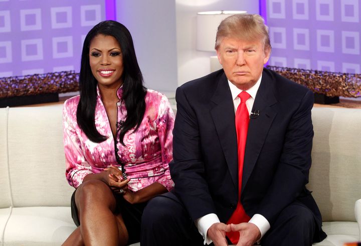 Omarosa Manigault-Stallworth and Donald Trump appear on NBC News' 'Today' show.